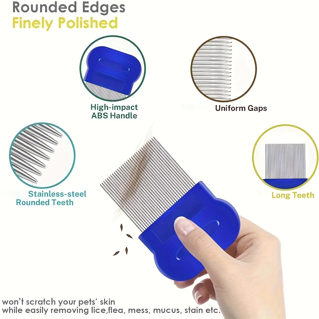 Hign-concerned Stainless Steel Flea and Lice Comb for Pets