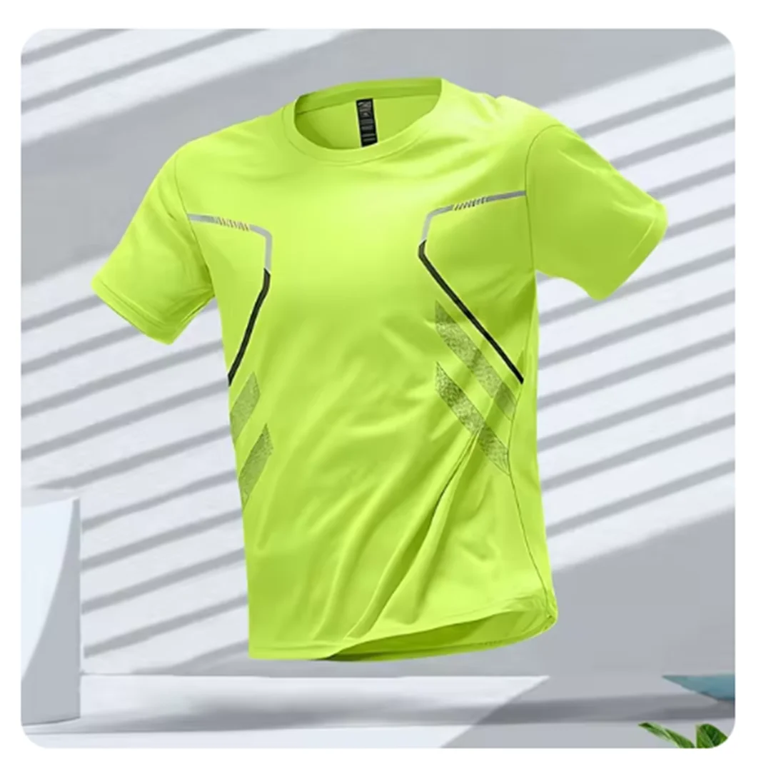 Men's T-shirts Sport Running T-shirt Men Quick-drying Breathable Short Sleeve Round Neck Active Tee Outdoor Workout Men Clothing