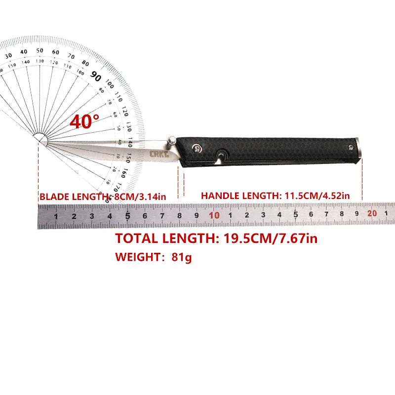 7096Premium Portable Outdoor Folding Knife - High hardness sharp stainless steel EDC Survival Knife for camping