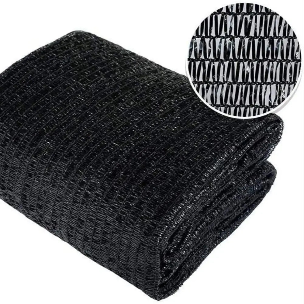 6.5 ft. x 20 ft. 50% Sunblock Shade Cloth Cover with Clips for Plants in Black