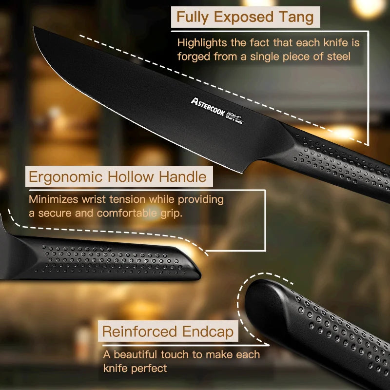 Chef Knife, 8 Inch Pro Kitchen Knife , High Carbon German Stainless Steel Chef's Knives with Ergonomic Handle
