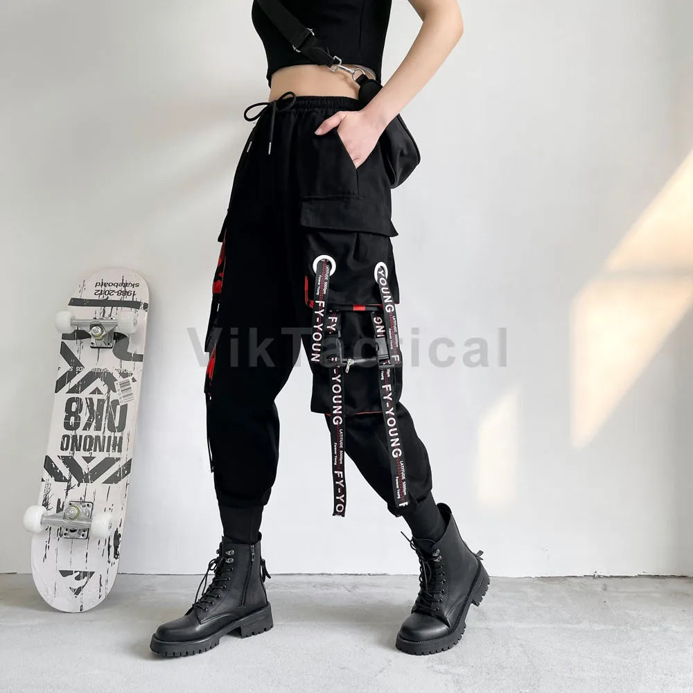VikTacticalCN Women Cargo Pants High Waist Harem Jogger