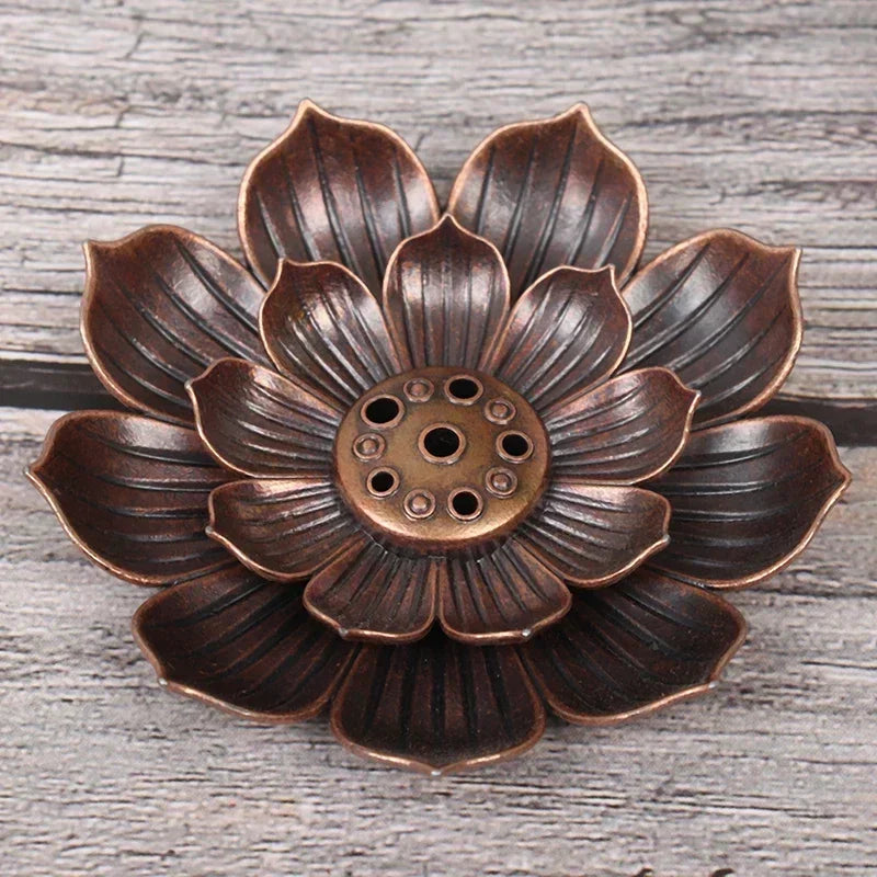 Choice Aluminium Alloy Incense Burner Plate Lotus Censer