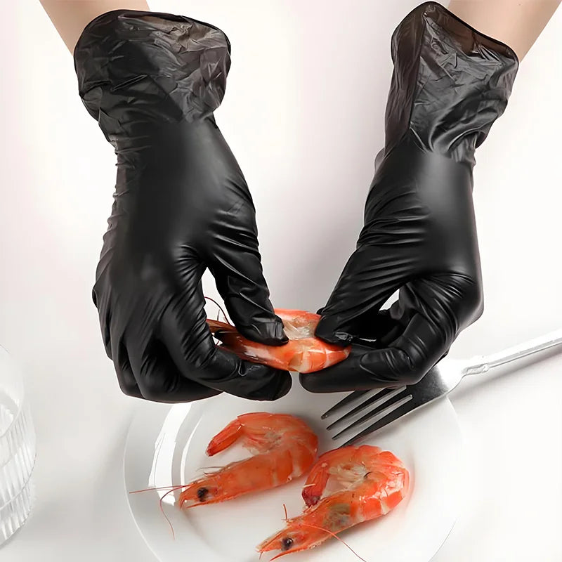 Hign-concerned Nitrile Kitchen Gloves 100Pcs Tear Resistant