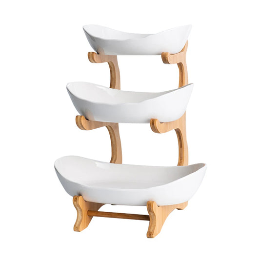 Hign-concerned 3 Layer Fruit Plate Plastic Snack Dish