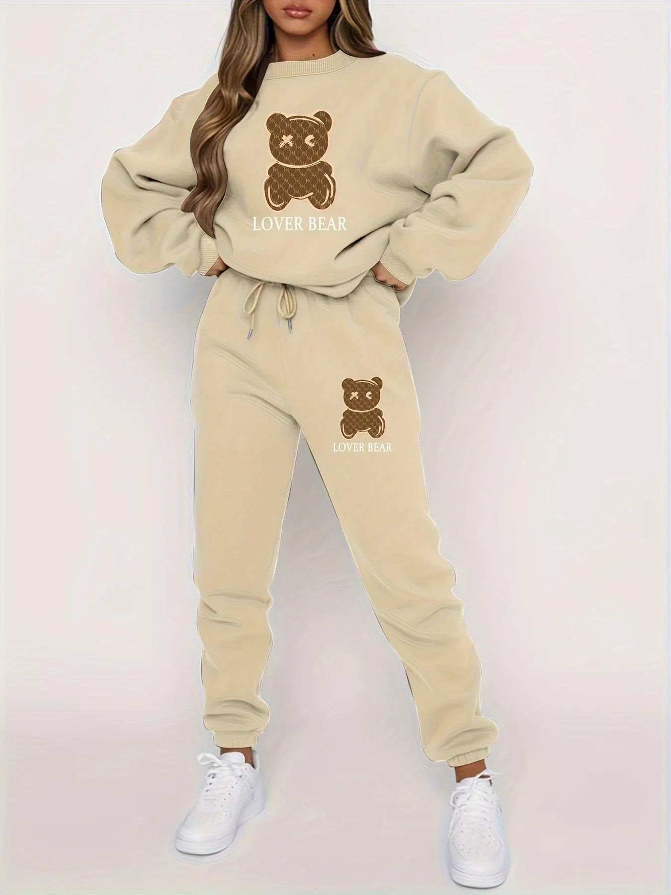 Guilan Loose Fit Hoodie Sweater Set Women Unisex Streetwear