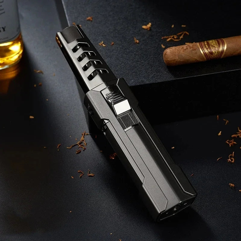 JOBON Kitchen BBQ Cigar Big Jet Flame Fire Torch Outdoor Powerful Flame Camping Gun Lighter Mans Tools Without Butane Gas