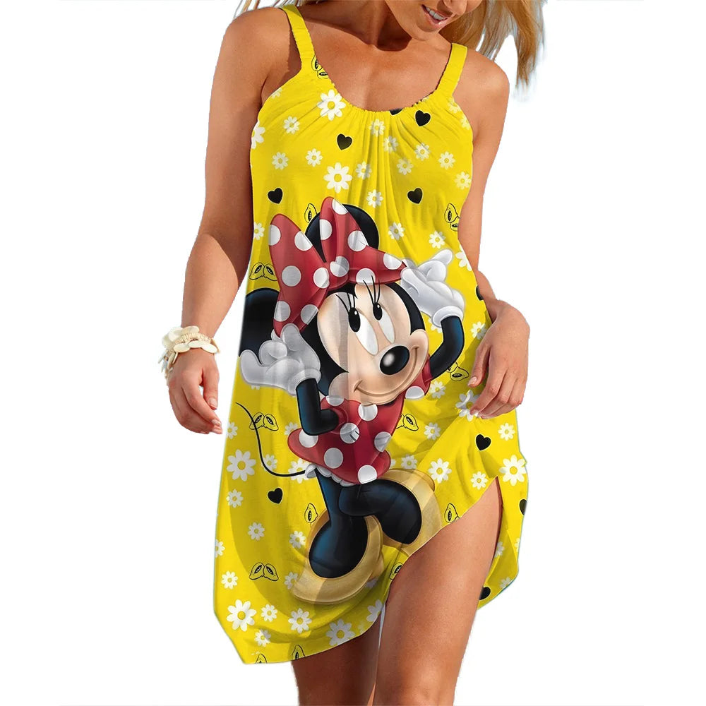 Potdemiel Disney Mickey Minnie Womens Beach Dress