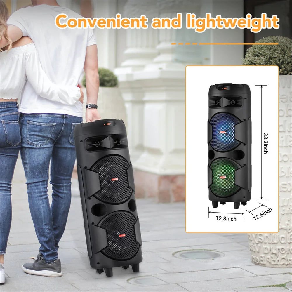 CURUK Portable Bluetooth Speaker With Microphone And Lights