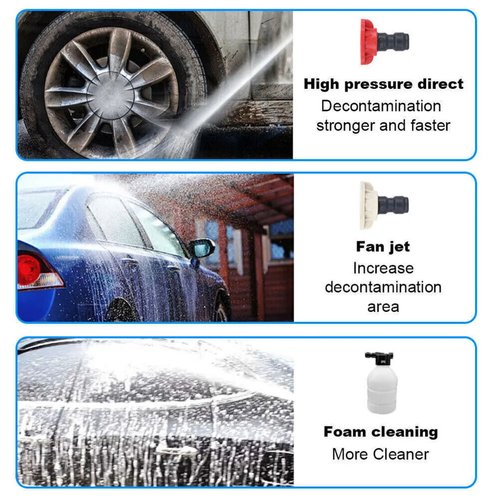 300W 30Bar Cordless High Pressure Car Washer Spray Water Gun 12000mAh Battery Foam Generator Car Washing Machine for Home