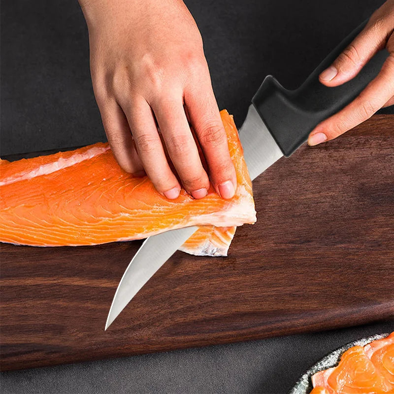 6PCS Stainless Steel Handmade Forged Multipurpose Knife Professional Kitchen Cleaver Meat Boning Slicing Cooking Fruit Knife