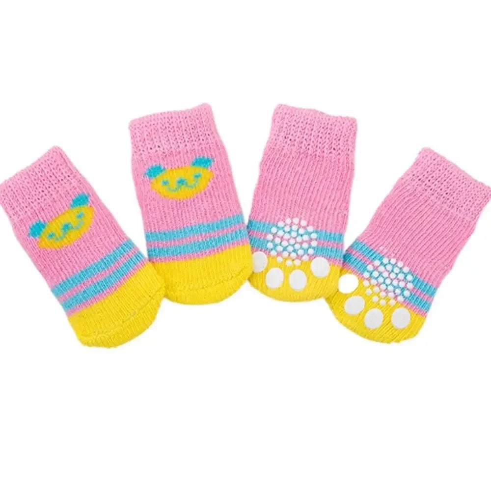 PERNEAKYCN Pet Cat Dog Floor Anti Slip Wool Socks Winter