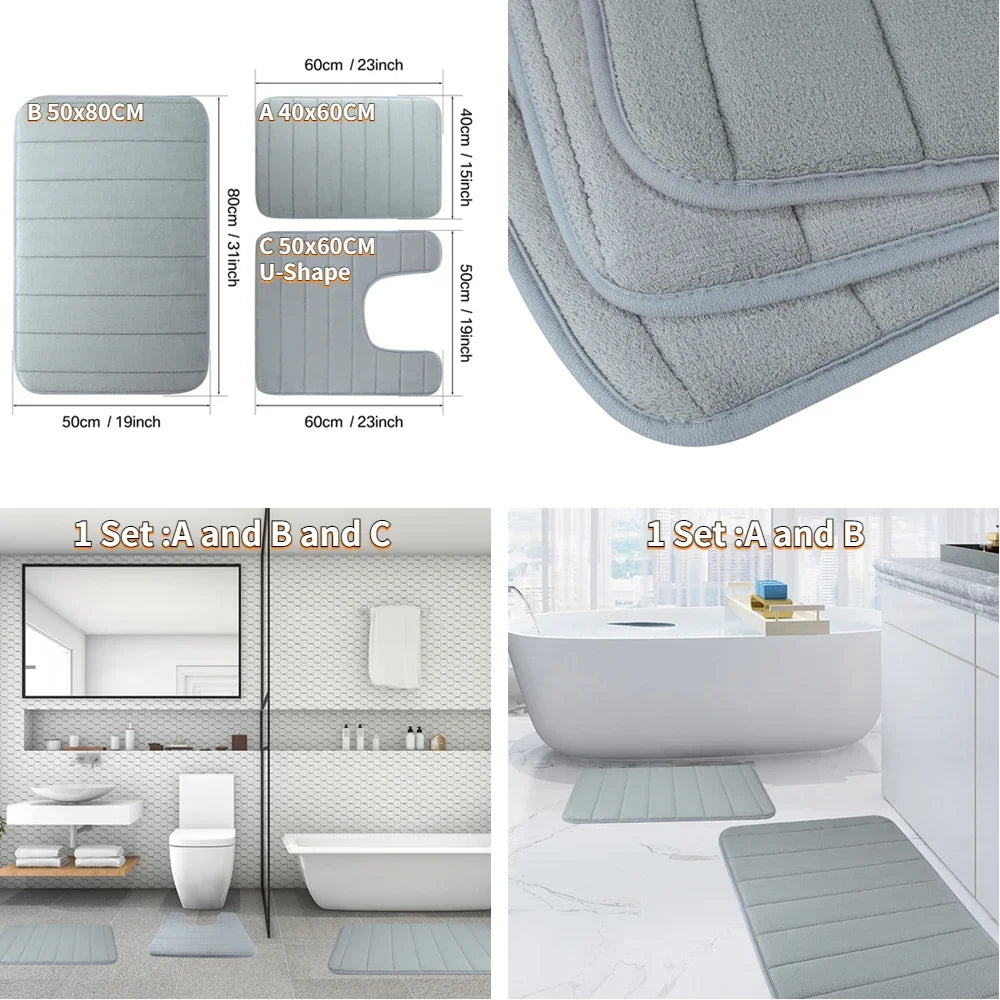 Zhejiang CN Memory Foam Bath Mat Non Slip Rug Bathroom