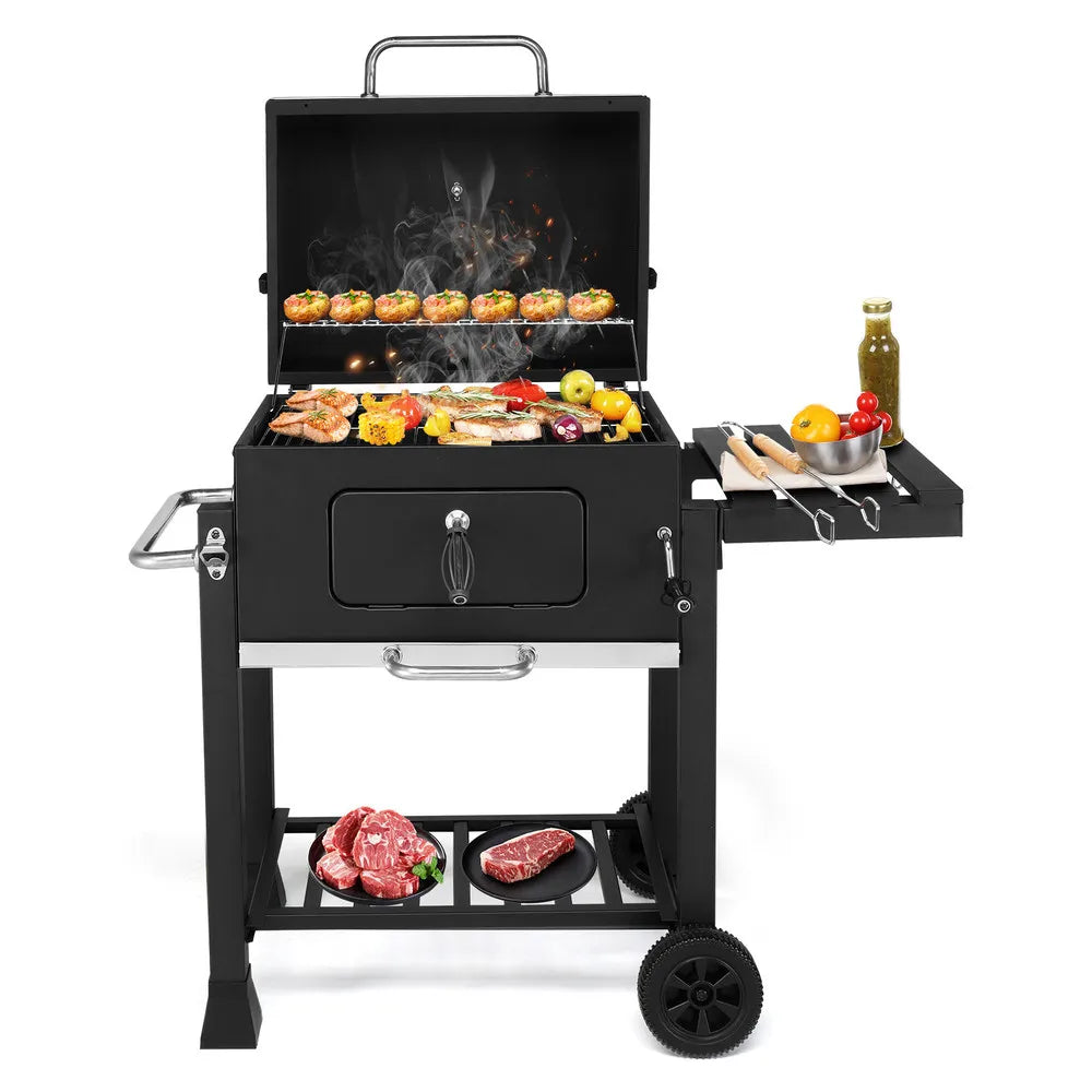 Outdoor Charcoal Grill Smoker Charcoal Barbecue Grill with Large Cooking Surface