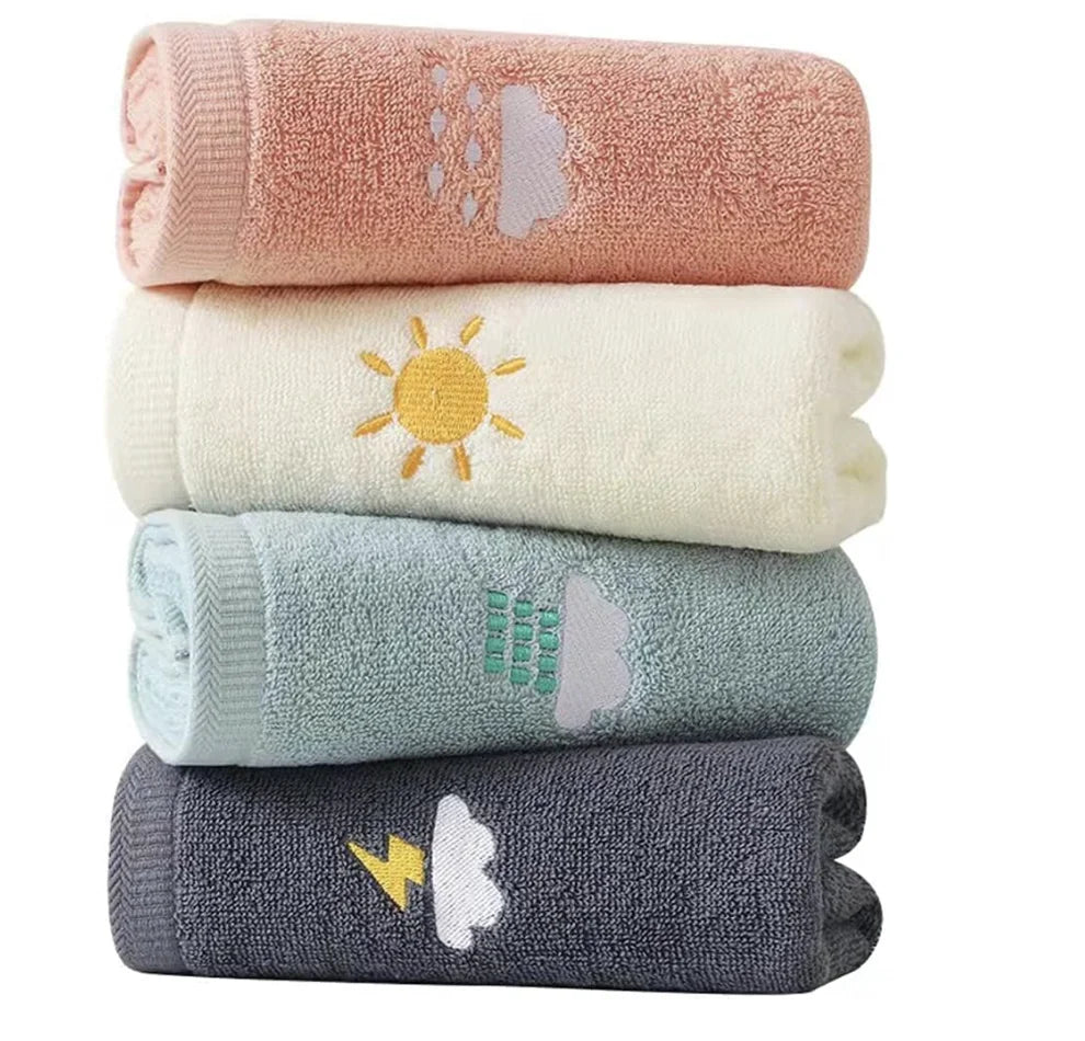 Hign-concerned Bathroom Hand Towels Set Of 4 Cotton