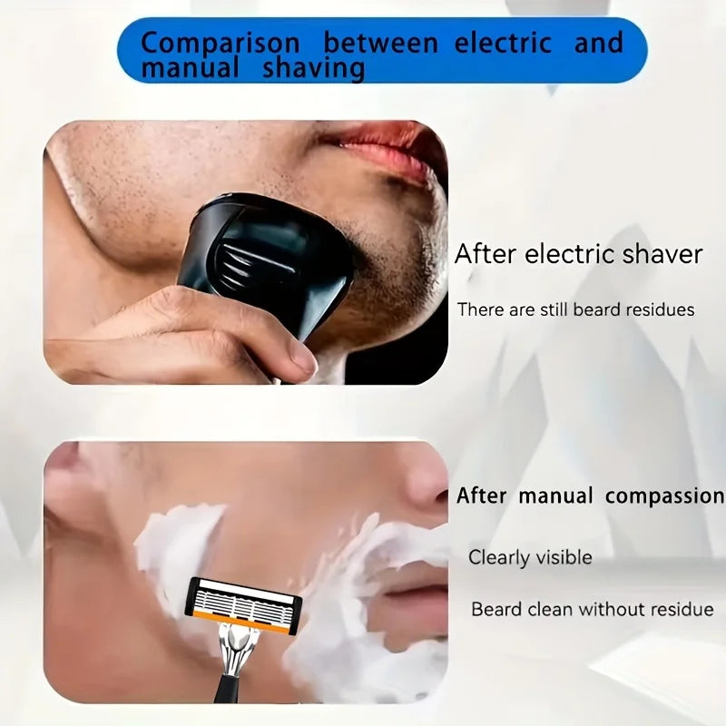 Choice Six Layer Safety Razor Set Stainless Steel Shaving Kit With Changeable Head Blade
