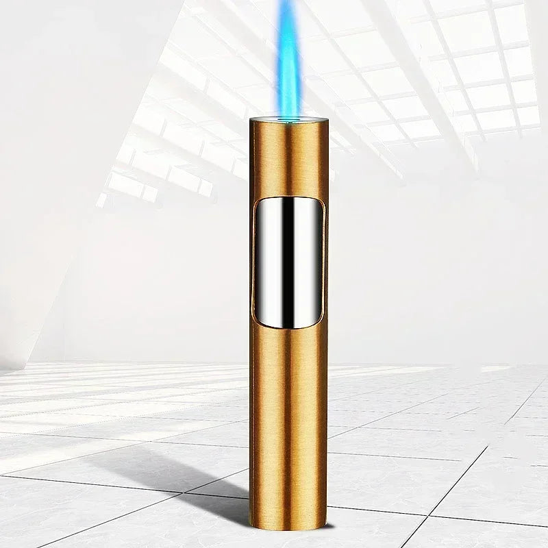 New Torch Luminous Lighter Jet Cigarette Cigar Accessories Pen Airbrush Butane Refill Metal Windproof LighterGadget gift for men