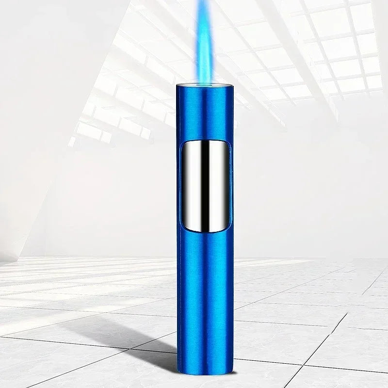 New Torch Luminous Lighter Jet Cigarette Cigar Accessories Pen Airbrush Butane Refill Metal Windproof LighterGadget gift for men
