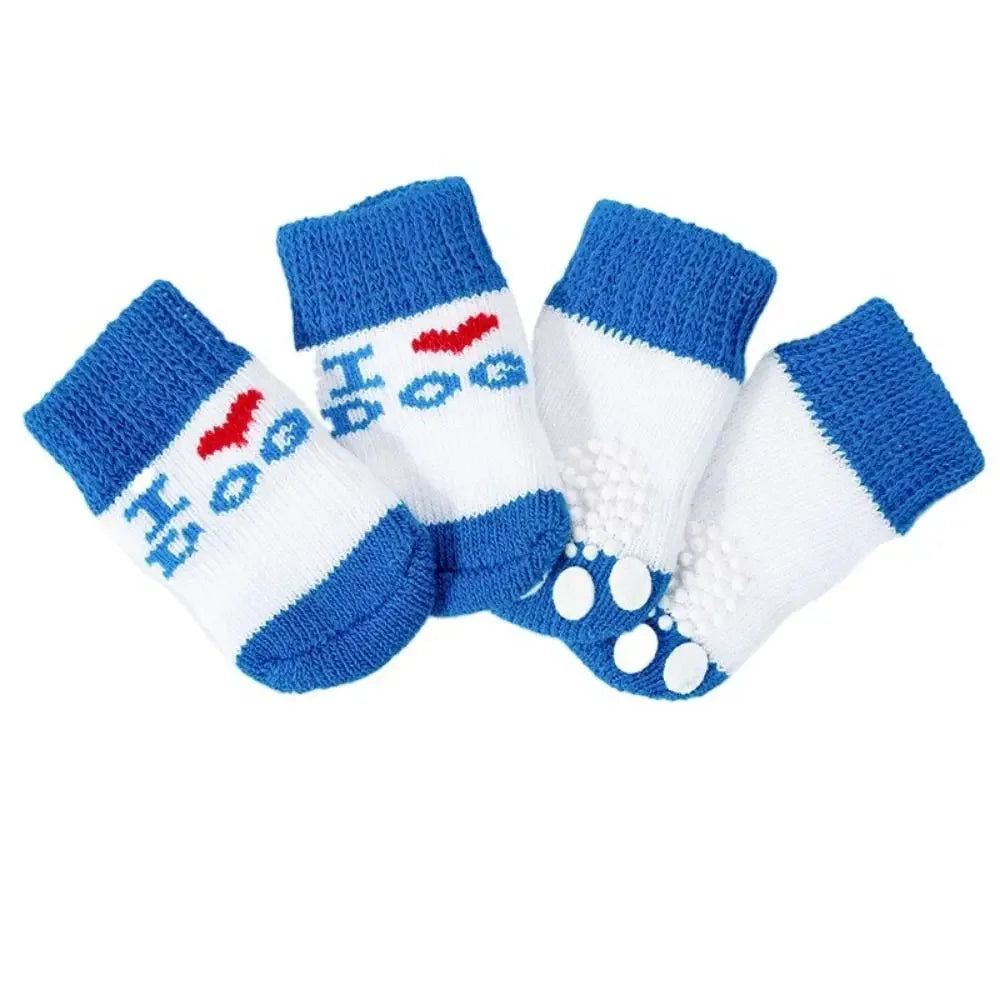PERNEAKYCN Anti Slip Pet Socks Cats Dogs Wool Winter Warm