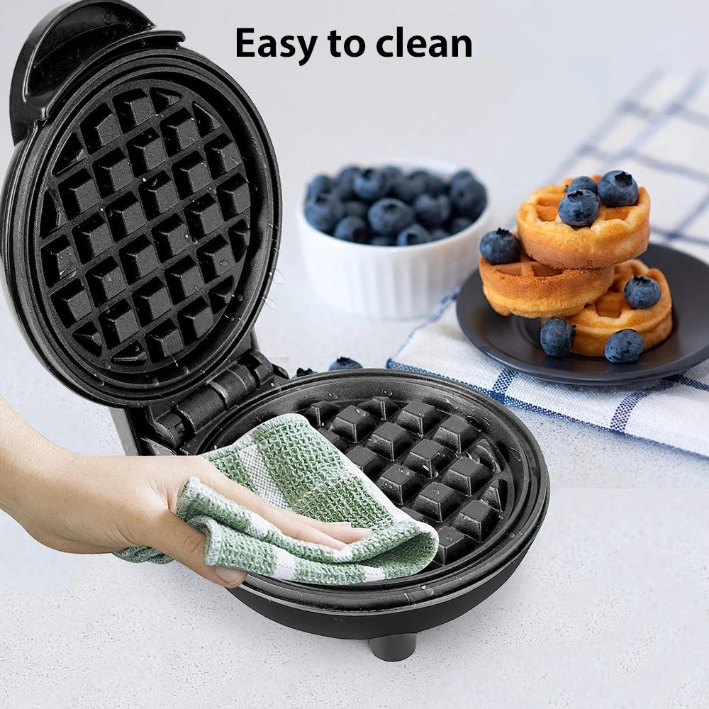 DUTRIEUX 350W Mini Waffle Maker Nonstick Breakfast Pan