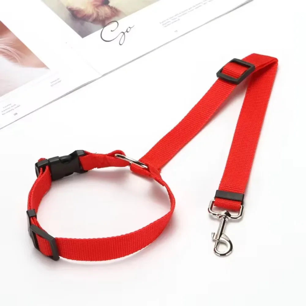 Tongyue Pet Car Seat Belt Nylon Leash Two In One Harness