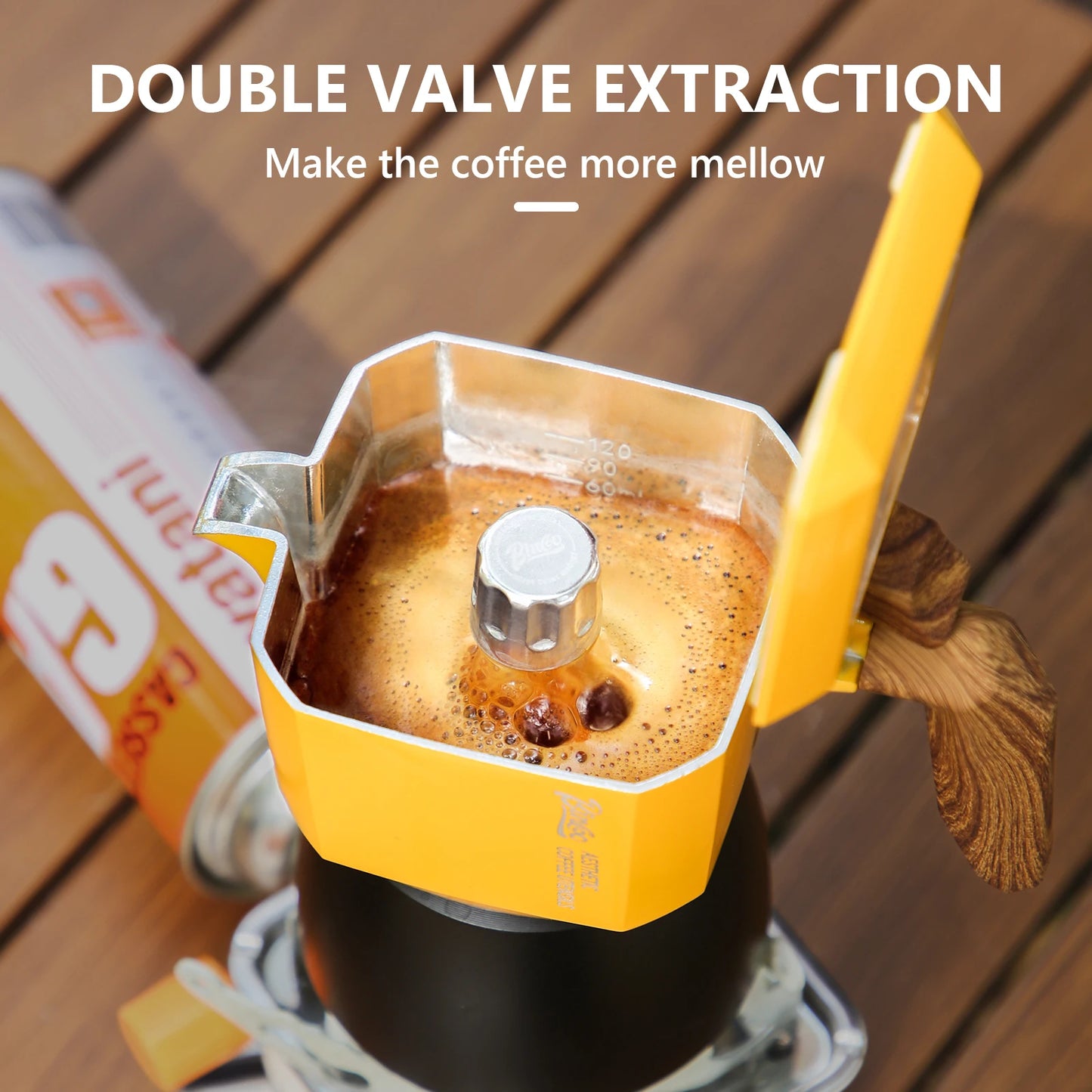 Bin Coo Stovetop Aluminum Moka Pot Espresso Maker Portable