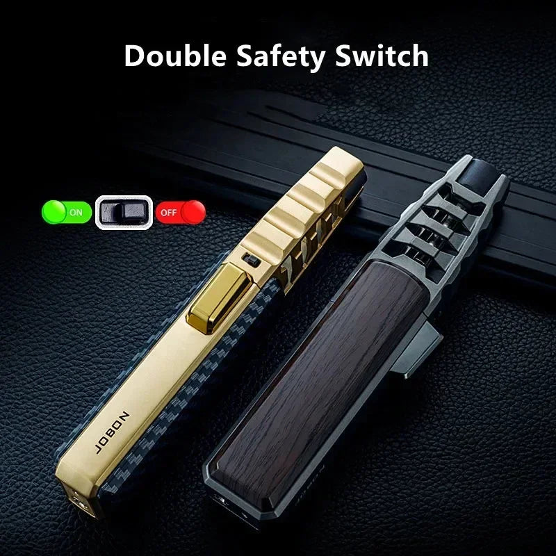 JOBON Kitchen BBQ Cigar Big Jet Flame Fire Torch Outdoor Powerful Flame Camping Gun Lighter Mans Tools Without Butane Gas