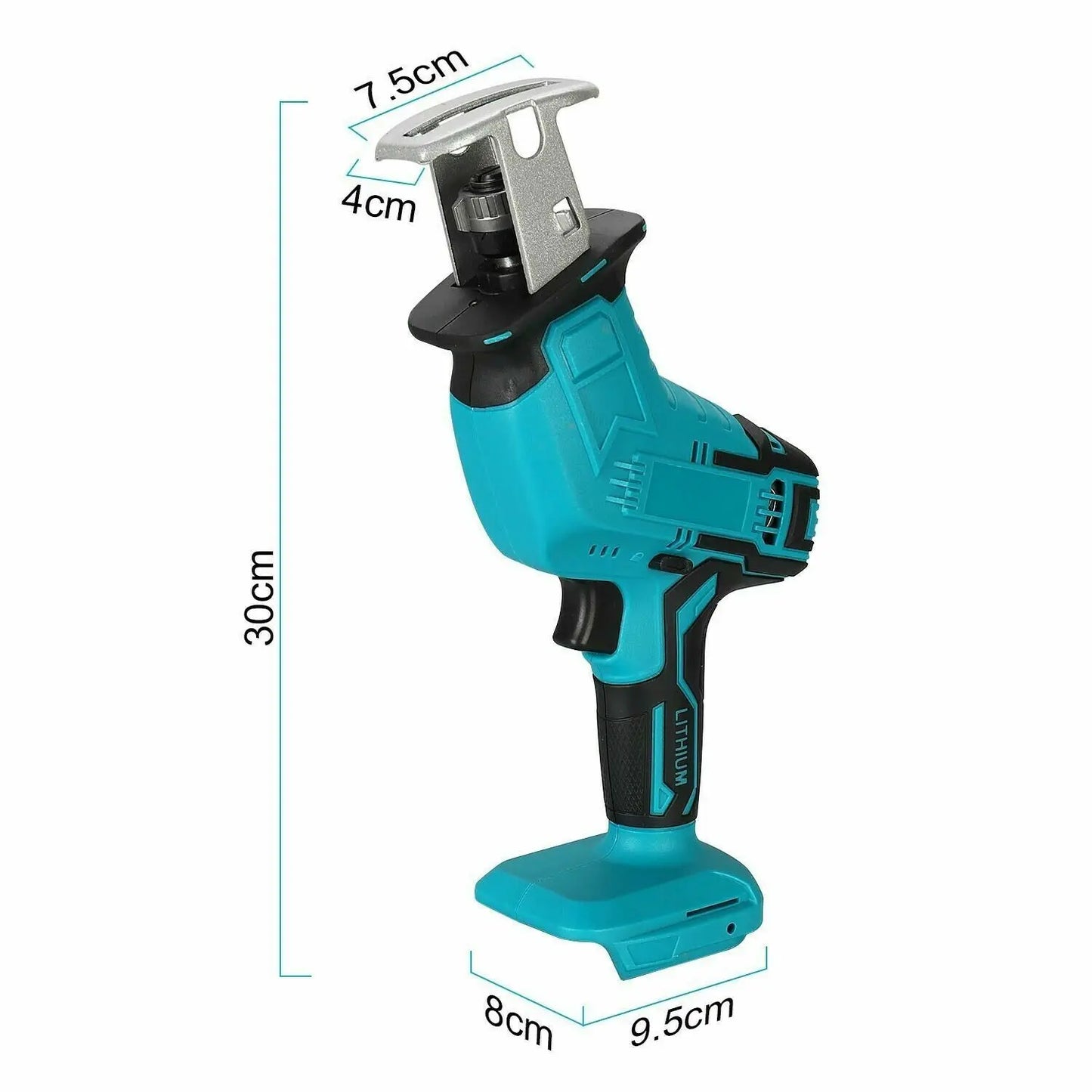 (Ship from USA) 18V Cordless Reciprocating Saw Handsaw Kit Saber Multifunction Saw for Metal Wood Pipe Cutting with 4 Blades Kit