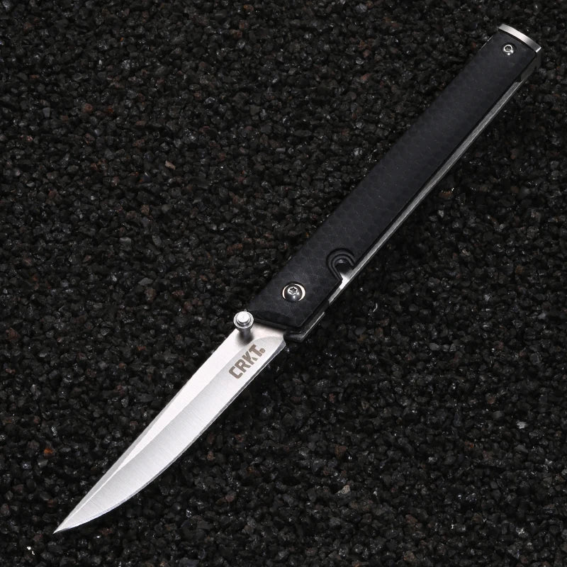 7096Premium Portable Outdoor Folding Knife - High hardness sharp stainless steel EDC Survival Knife for camping