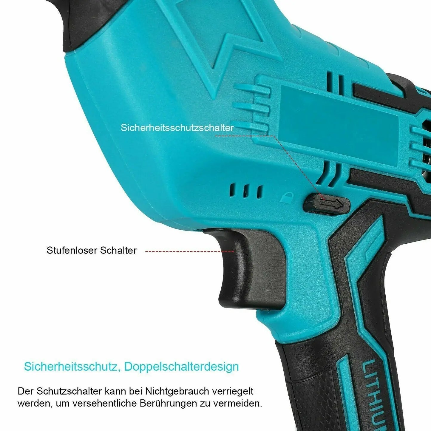 (Ship from USA) 18V Cordless Reciprocating Saw Handsaw Kit Saber Multifunction Saw for Metal Wood Pipe Cutting with 4 Blades Kit