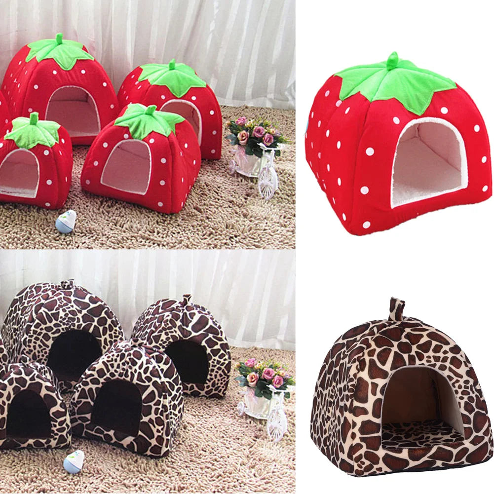 APWIKOGER Kennel Plush Cushion Basket Dog Cat House Bed