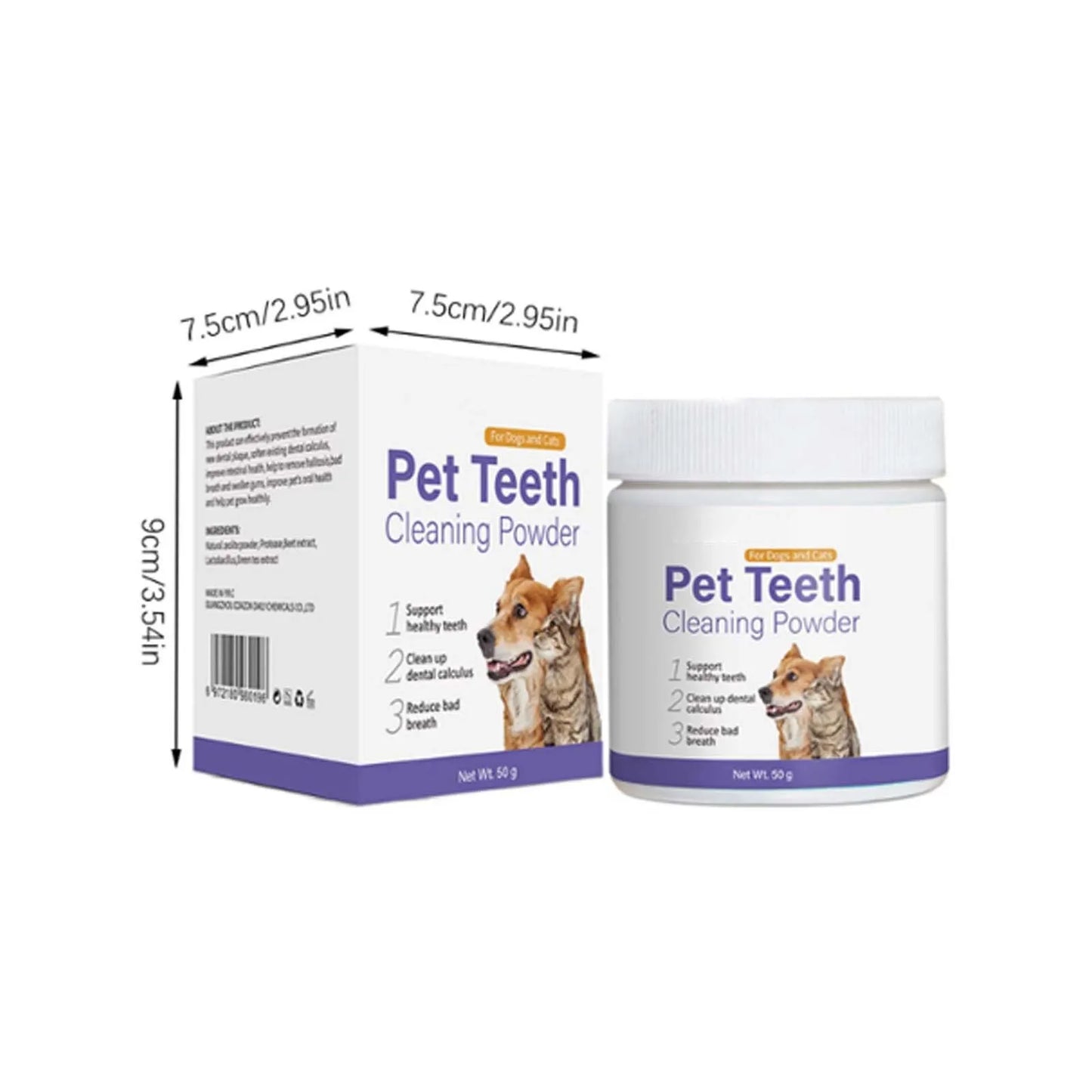 Pet Teeth Cleaning Powder for Cats and Dogs Fresh Breath