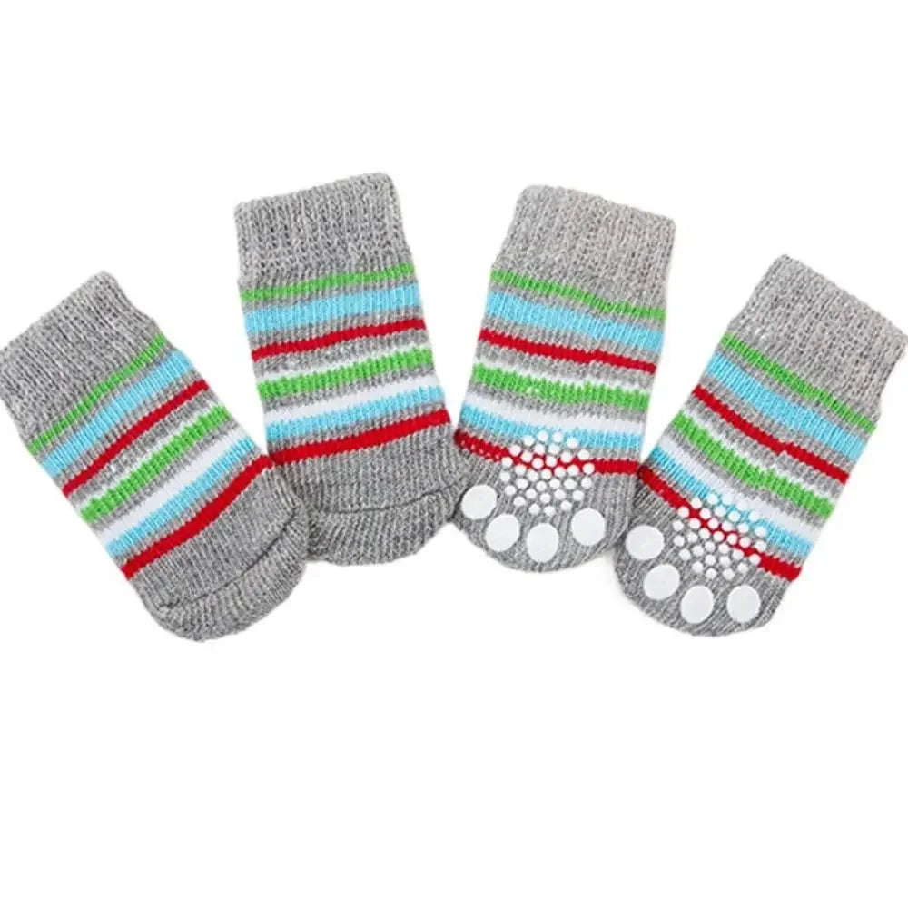 PERNEAKYCN Anti Slip Pet Socks Cats Dogs Wool Winter Warm