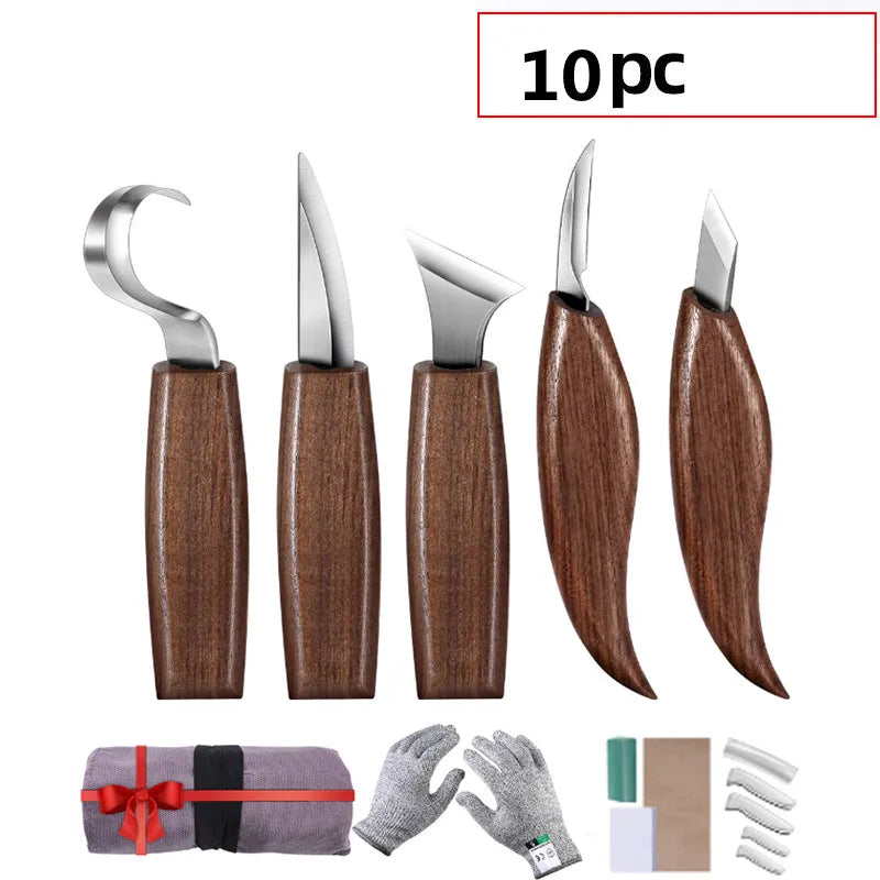 ASDTODWChoice Wood Carving Tools Chisel Set Stainless Steel Handles For DIY Woodworking