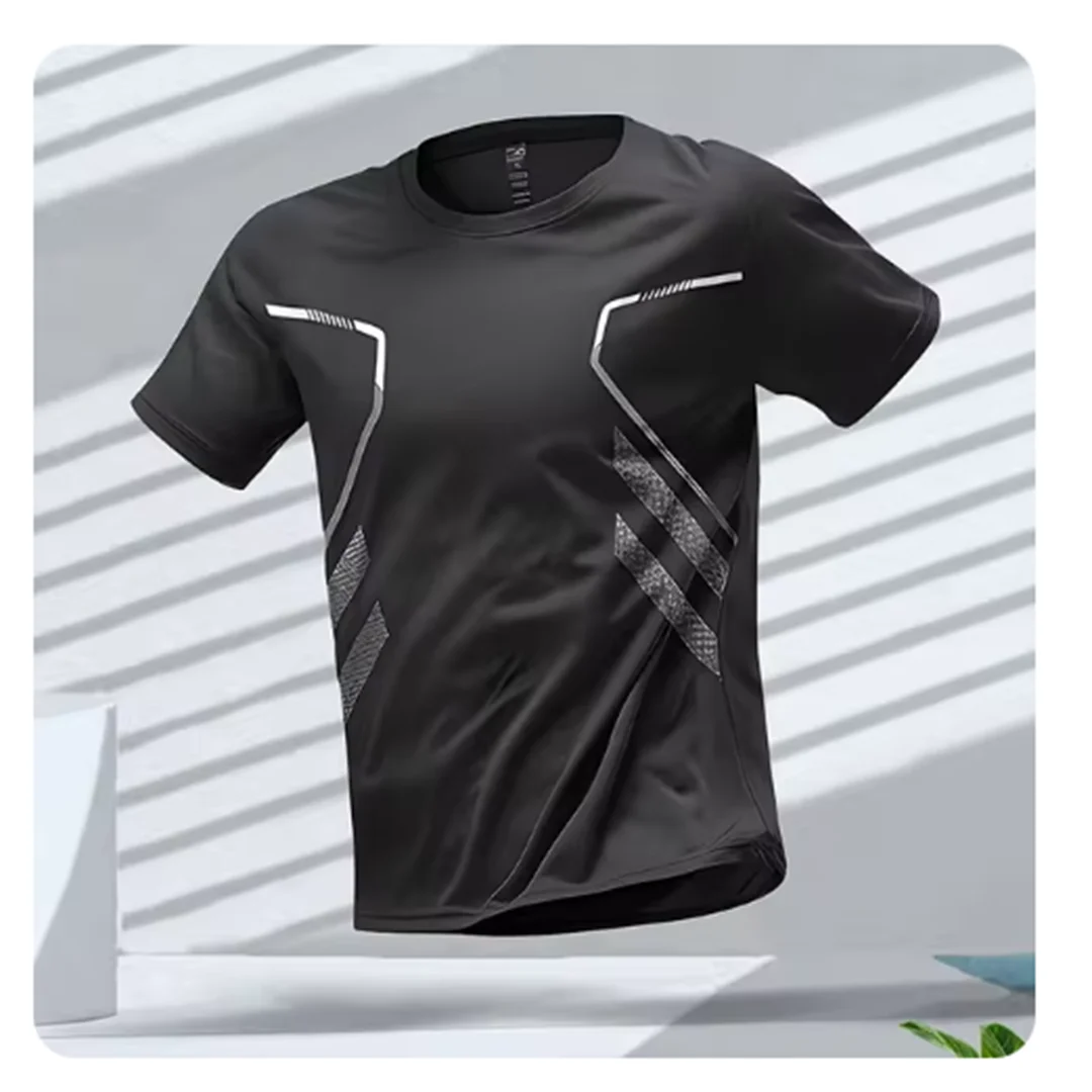 Men's T-shirts Sport Running T-shirt Men Quick-drying Breathable Short Sleeve Round Neck Active Tee Outdoor Workout Men Clothing
