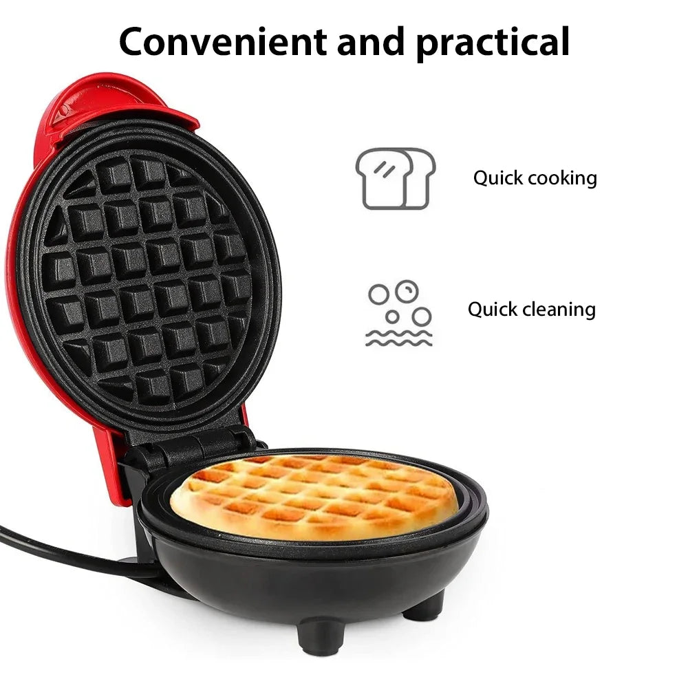 DUTRIEUX 350W Mini Waffle Maker Nonstick Breakfast Pan