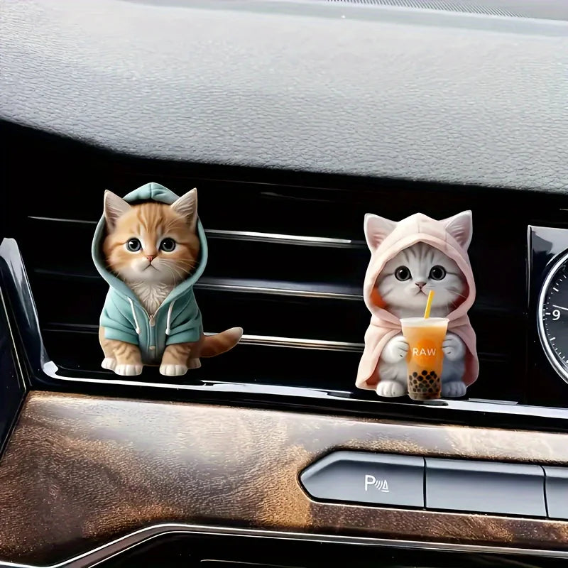 Choice Cute Cat Acrylic Car Vent Clip Aromatherapy Diffuser