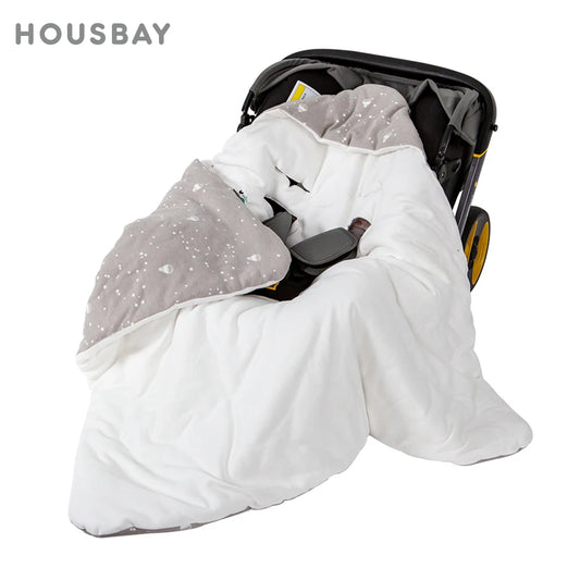 HOUSBAYCN Hooded Baby Wrap Blanket For Newborns 0 12 Months