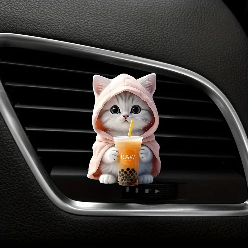 Choice Cute Cat Acrylic Car Vent Clip Aromatherapy Diffuser