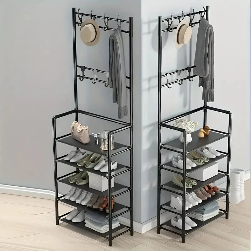Hign Concerned Hallway Shoe And Coat Rack Organizer