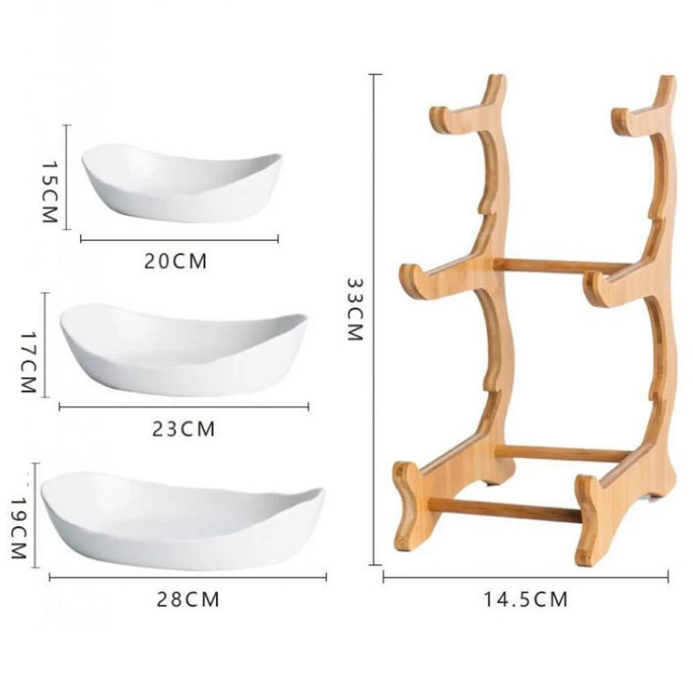 Hign-concerned 3 Layer Fruit Plate Plastic Snack Dish