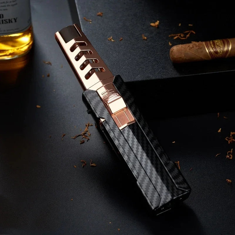 JOBON Kitchen BBQ Cigar Big Jet Flame Fire Torch Outdoor Powerful Flame Camping Gun Lighter Mans Tools Without Butane Gas