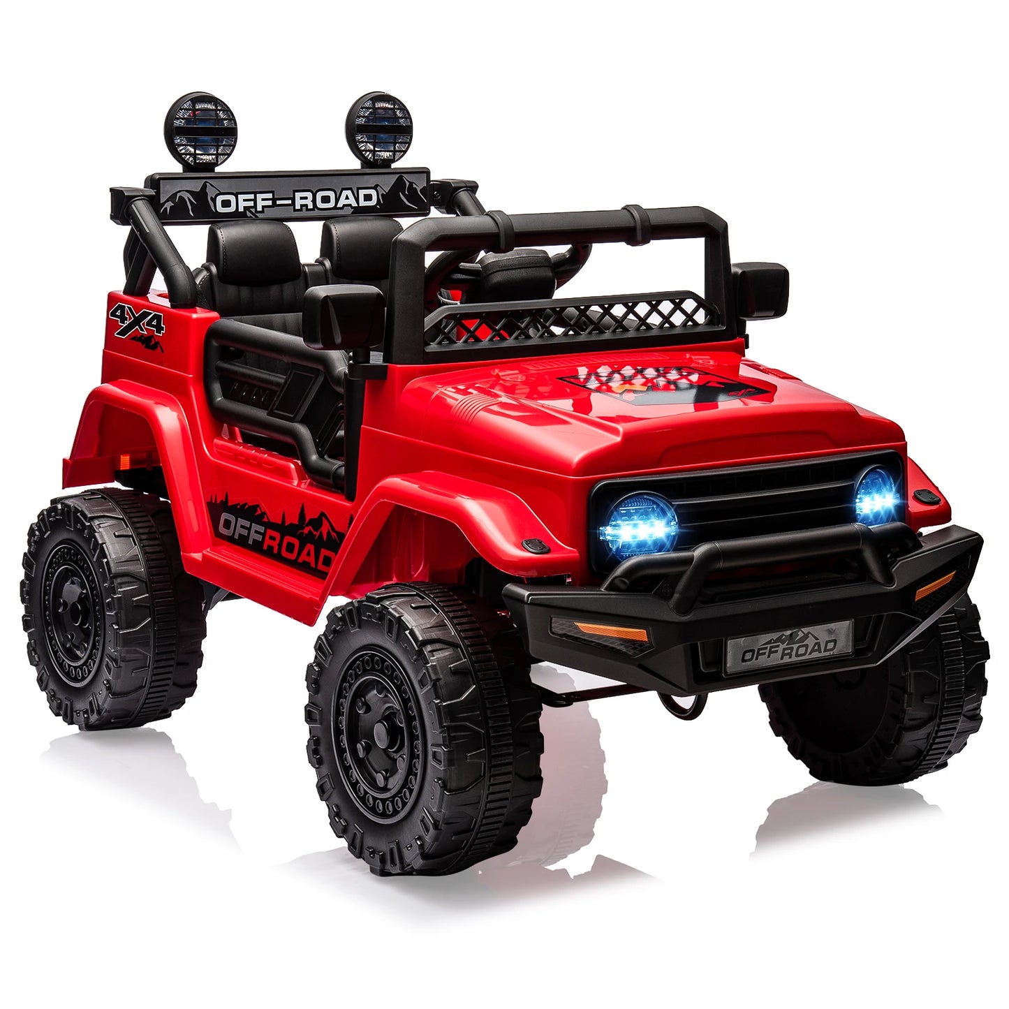 12V Kids Ride On Truck with Remote Control Spring Suspension Bluetooth Connectivity and Led Lights Ride On Toys for 3-6 yrs