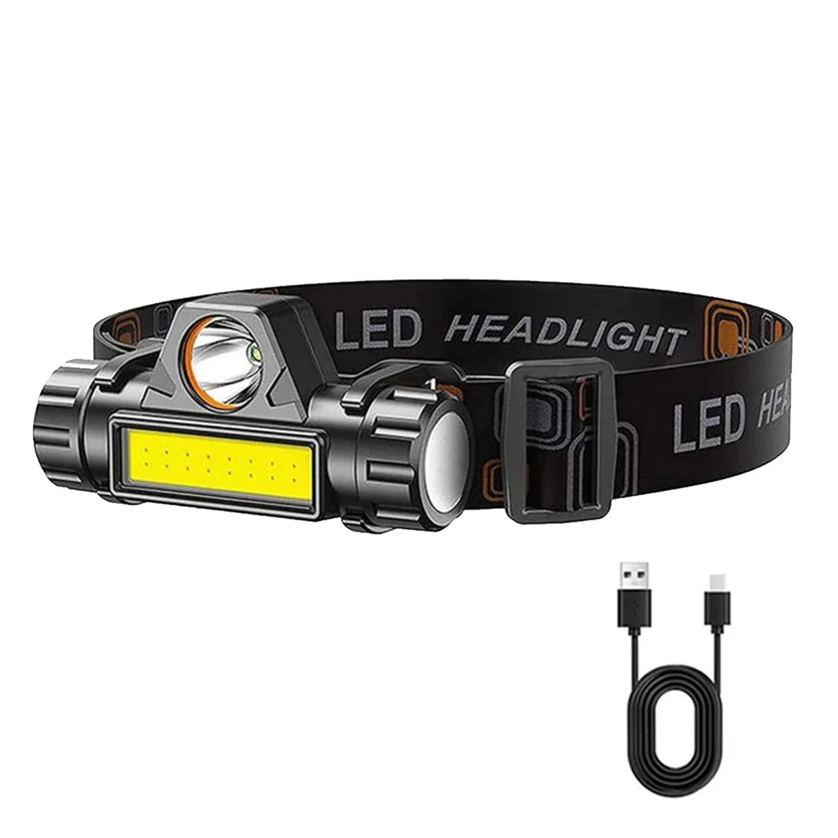 ZHIYU Rechargeable COB LED Headlamp Magnetic Waterproof Head Torch for Outdoor Fishing