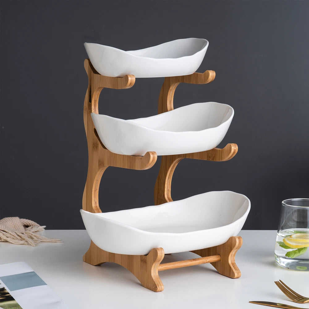 Hign-concerned 3 Layer Fruit Plate Plastic Snack Dish