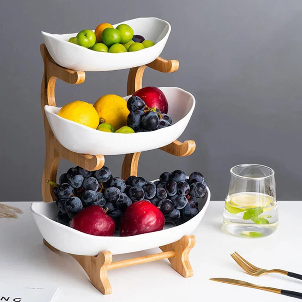Hign-concerned 3 Layer Fruit Plate Plastic Snack Dish