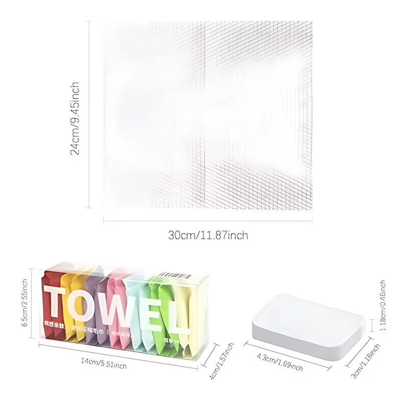 Disposable Facial Towels 100 Cotton Portable Packs Travel