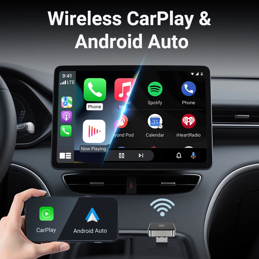 XUDA 2 In 1 Wired To Wireless CarPlay Android Auto Adapter