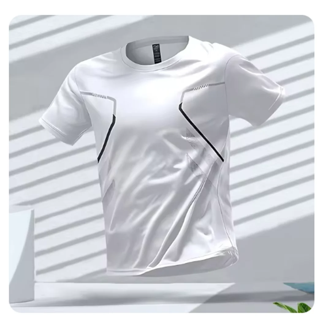 Men's T-shirts Sport Running T-shirt Men Quick-drying Breathable Short Sleeve Round Neck Active Tee Outdoor Workout Men Clothing
