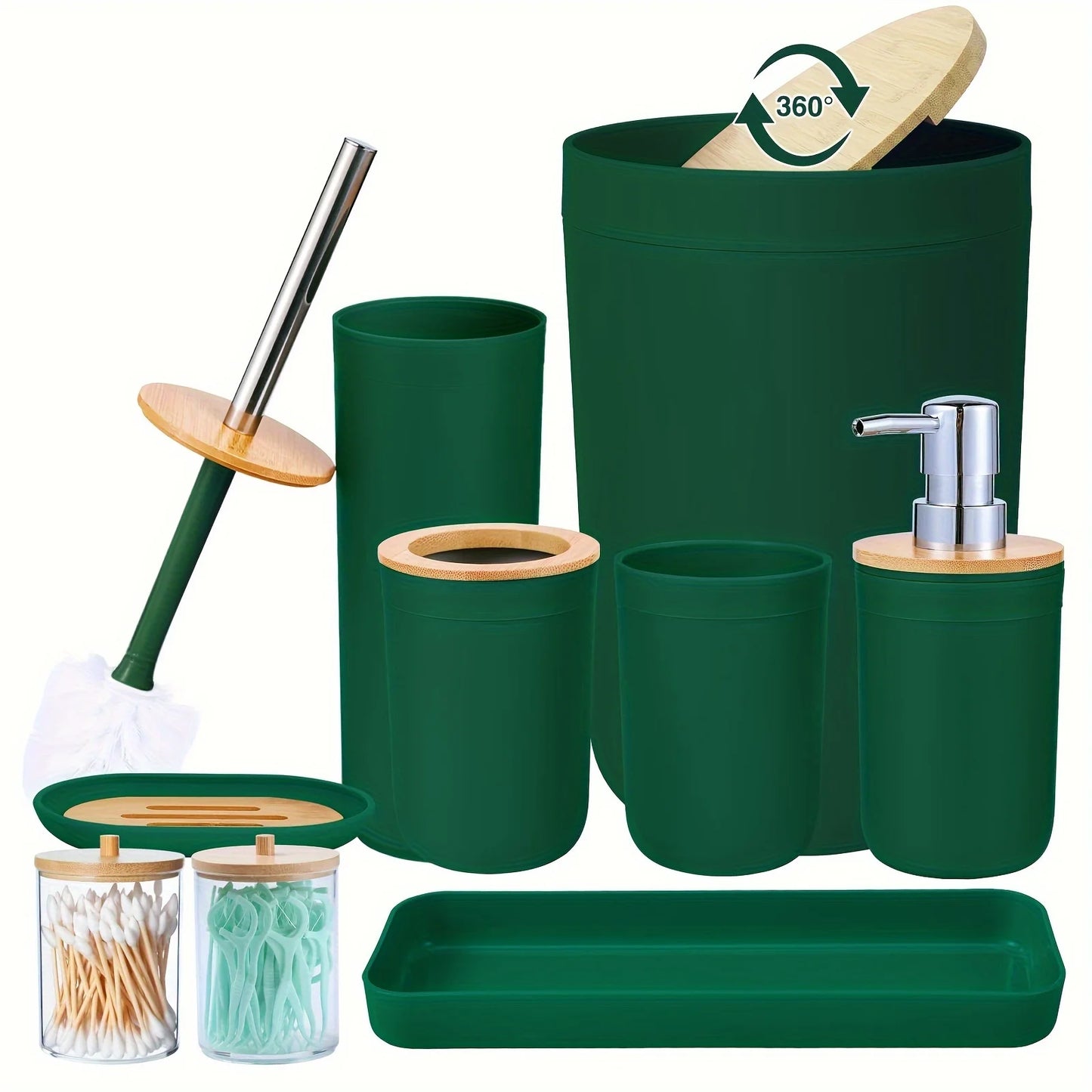 Hign-concerned Bathroom Accessories Trash Can Soap Dispenser